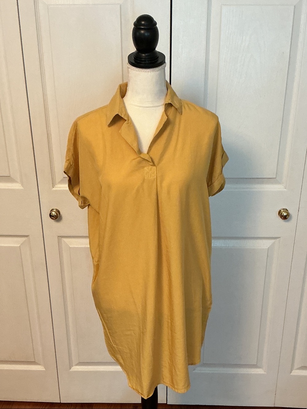 Thread & Supply Golden Mustard Short Sleeve Tunic/Dress